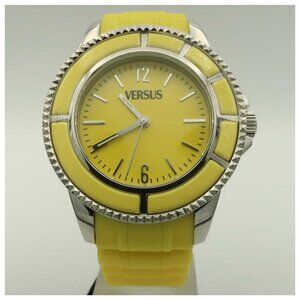 WOMENS YELLOW SILICONE VERSUS VERSACE WRIST WATCH